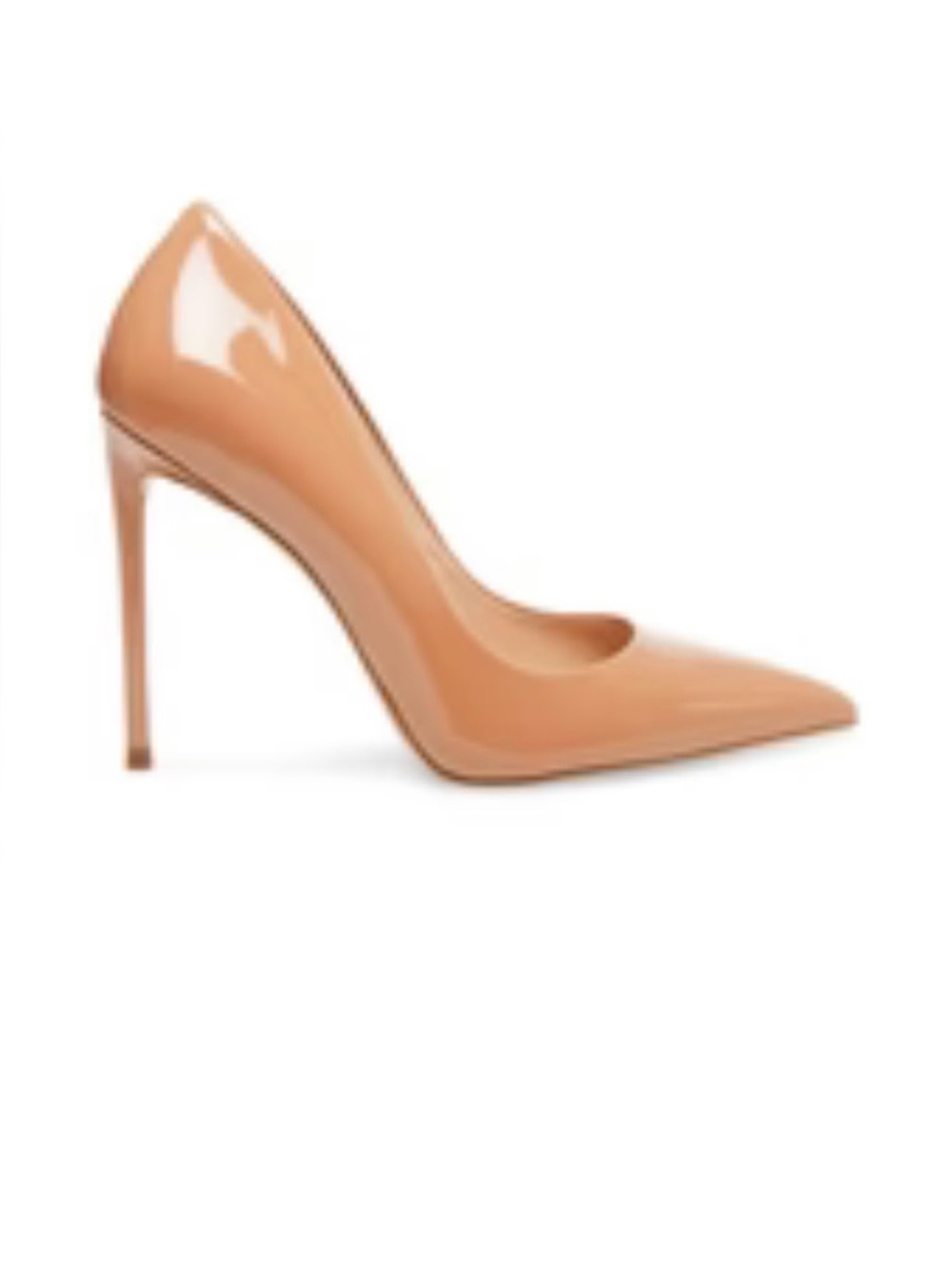 Steve Madden Camel color Patent Pointed-Toe Stiletto Pump.